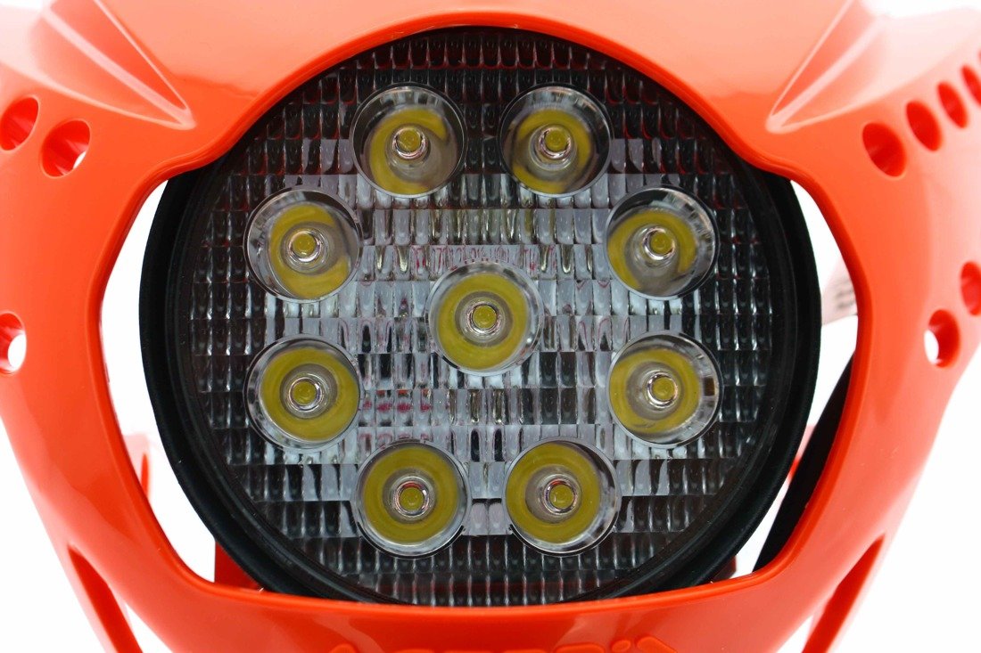 Acerbis Motorrad Scheinwerfer LED 2430 lm / 50000h Fulmine Headlight Enduro  orange, Off-Road / Motorrad \ Lampen \ Scheinwefer Rausverkauf