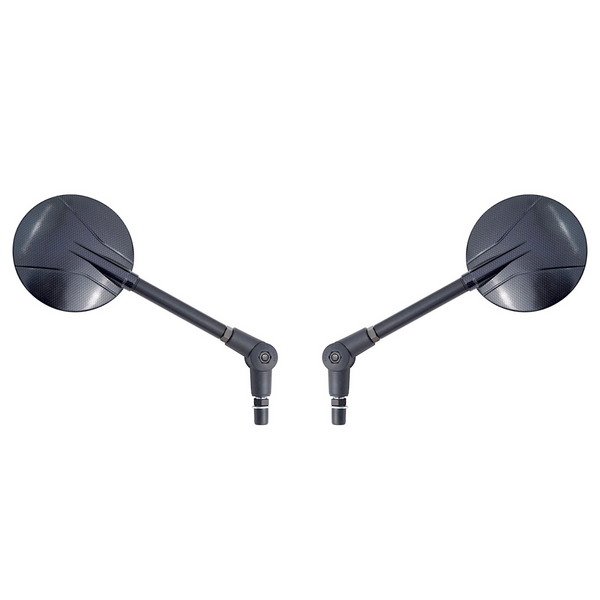 Satz 2x FAR Klappspiegel für Motorräder, blendfrei, Carbon rechts/links