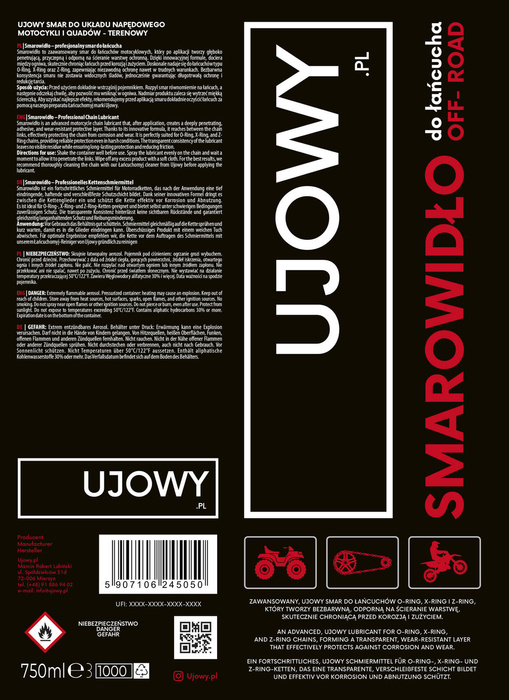 SMAROWIDŁO OFF-ROAD 750ml Ujowy Kettenschmierstoff