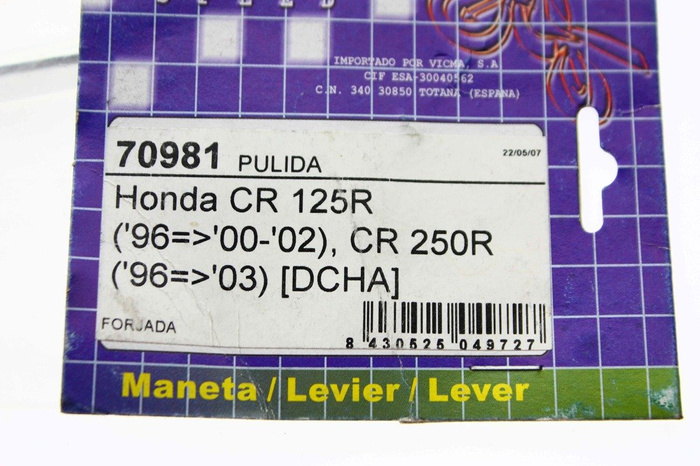 WYPRZEDAŻ Klamka dźwignia hamulca Honda CR 125-250 1996-2002 NEU 8430525049727