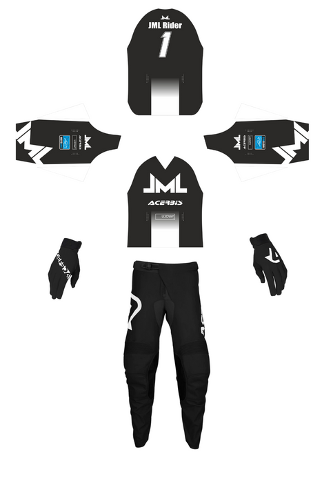 Promocyjny spersonalizowany zestaw JML MX  bluza + spodnie Acerbis MX Tranck INC + rękawiczki