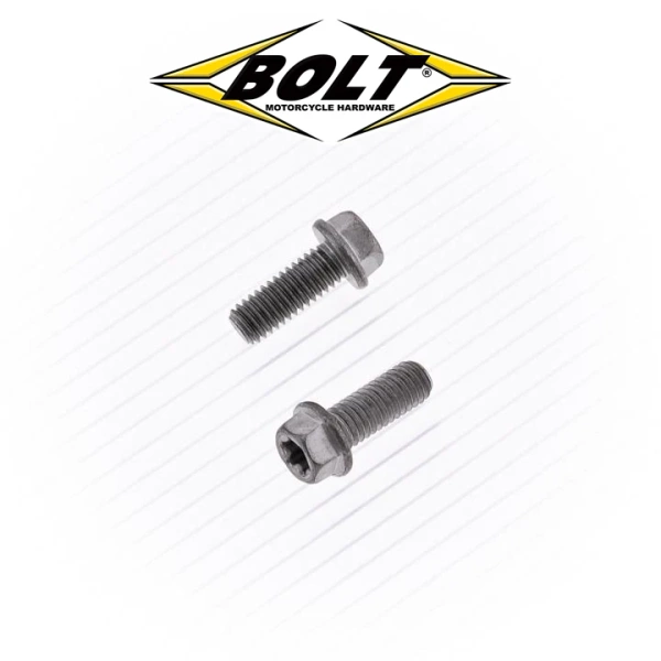 BOLT USA 10x Śruby kołnierzowe Torx M6 Euro Style 8MM 6X16MM
