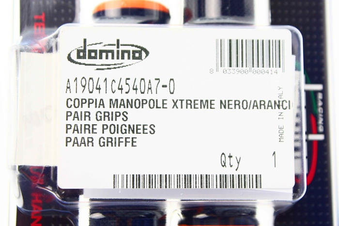 Griffe Domino schwarz – orange X-treme Motocross Enduro passend für Honda KTM