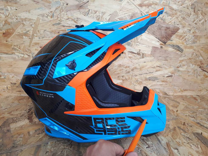Acerbis Helm Steel Carbon Cross Enduro Quad mit ästhetischem Defekt M