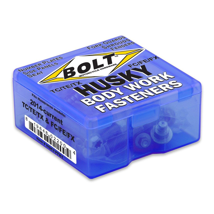 BOLT USA pełny zestaw śrub do plastików pasuje do Husqvarna TC/TE/TX/FC/FE/FX 2014>
