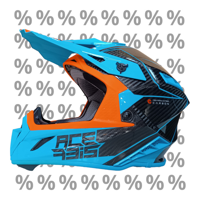 Kask Acerbis Steel Carbon z małą wadą lakierniczą S Cross Enduro