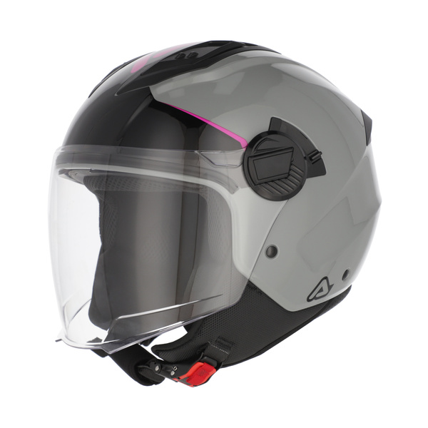 Acerbis Kask Jet Levante Graphic Ciemny szary Skuter Trial