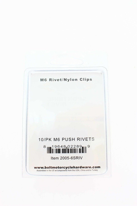 BOLT USA Spinki Nylonowe M6 10-pak, trójstopniowe, wielokrotnego użytku.