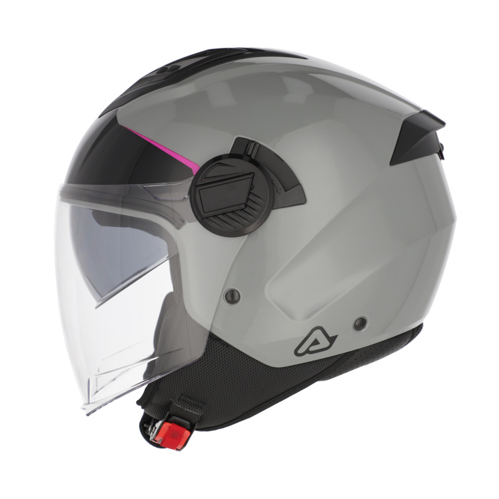 Acerbis Kask Jet Levante Graphic Ciemny szary Skuter Trial