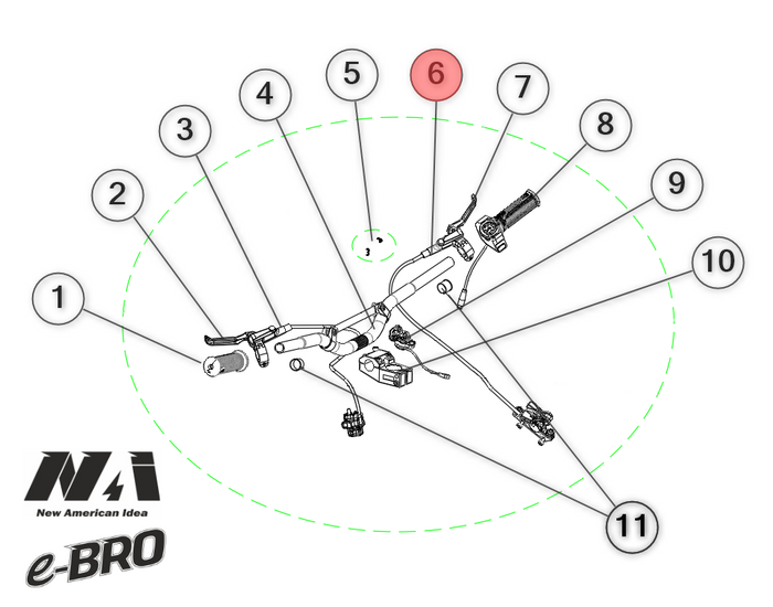6. NAI Scheibenbremsen-Set hinten e-BRO