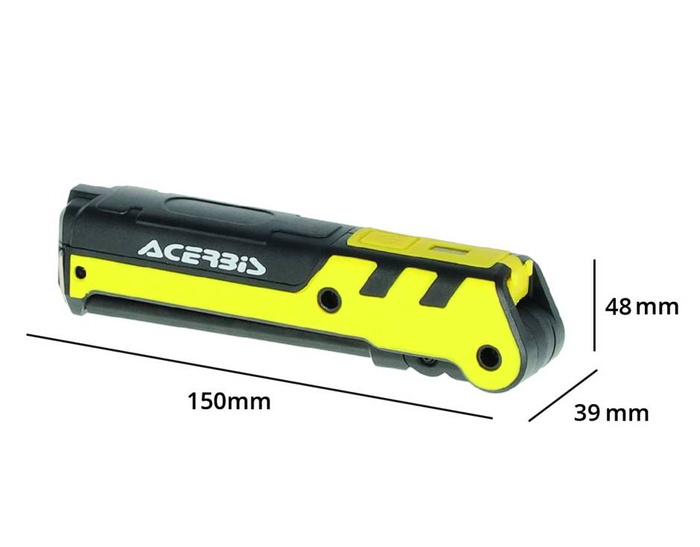 RAUSVERKAUF Acerbis 2000mAh Taschenlampe; Wiederaufladbarer Lithium-Ionen-Akku