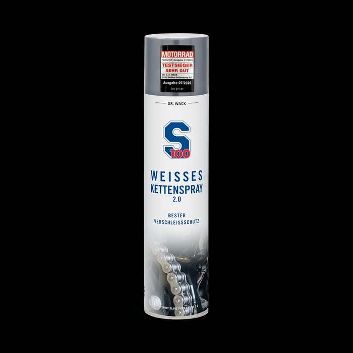 S100 WEISSES KETTEN SPRAY 400ml von Dr.Wack Motorrad Kettenspray Pflegemittel