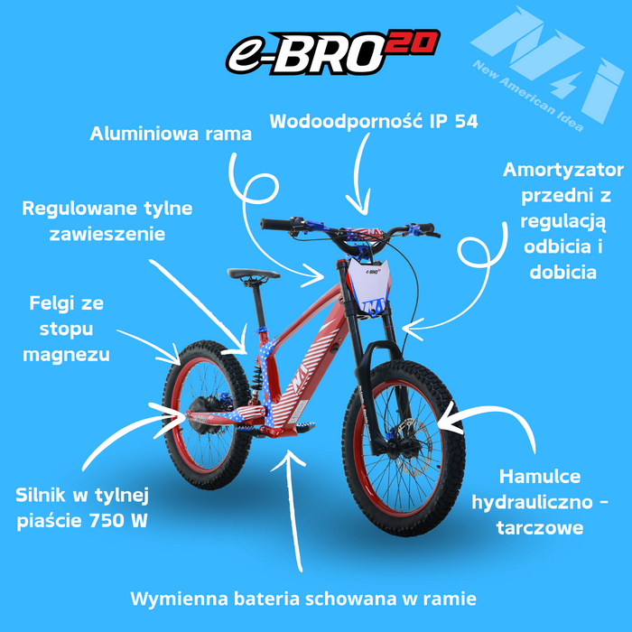 NAI e-BRO 20 motocykl elektryczny model 2025