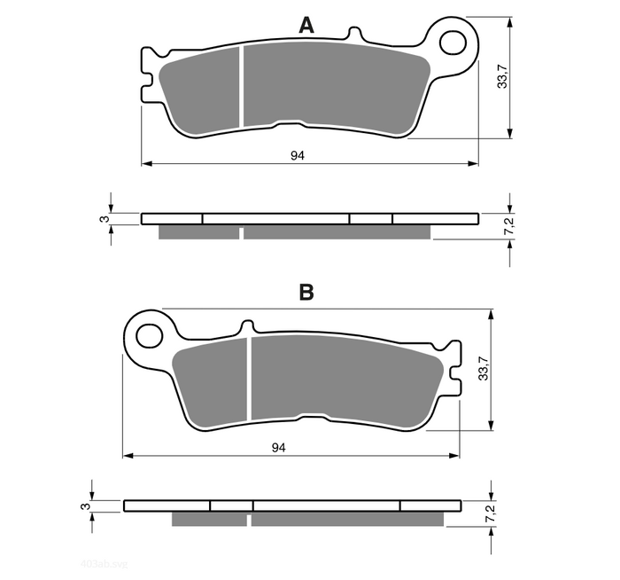 KH755 Klocki hamulcowe GOLDfren 403 m.in. nowa Yamaha przód 