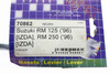 WYPRZEDAŻ Klamka dźwignia hamulca Suzuki RM 125 1996-2006 NEU 8430525049581