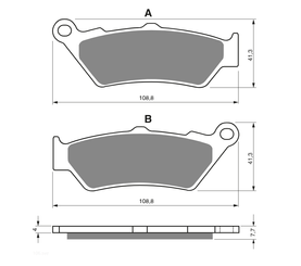 KH209 Bremsbeläge GOLDfren 106 Ersatz: SBS 674, EBC FA209, Feeodo FDB2006