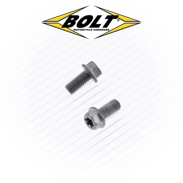 BOLT USA 10x Śruby kołnierzowe Torx M6 Euro Style 8MM 6X12MM