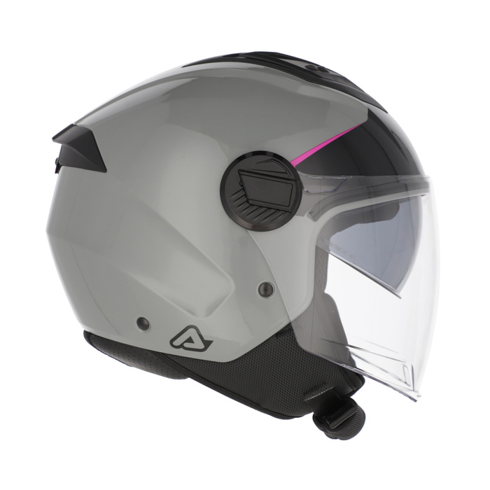 Acerbis Kask Jet Levante Graphic Ciemny szary Skuter Trial