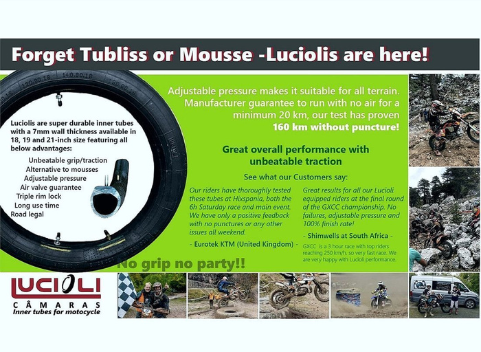 Lucioli 21" Traktionkontrolle System ersetzt den üblichen Luftreifen für Enduro