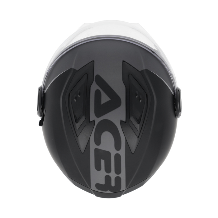 Acerbis Kask Jet Levante Graphic Ciemny szary Skuter Trial