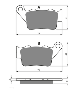 KH208/213 Klocki hamulcowe GOLDfren 023 m.in. pasuje do KTM tył <2003