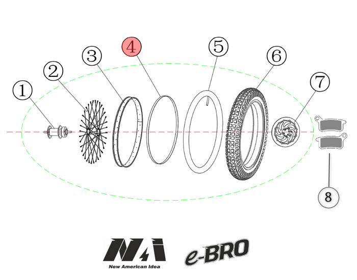 4. NAI Gummifelgenband e-BRO 20
