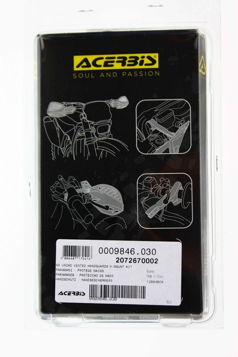 Acerbis Handprotectoren MX UNIKO VENTED Motocross Enduro Paar inkl. Anbaukit
