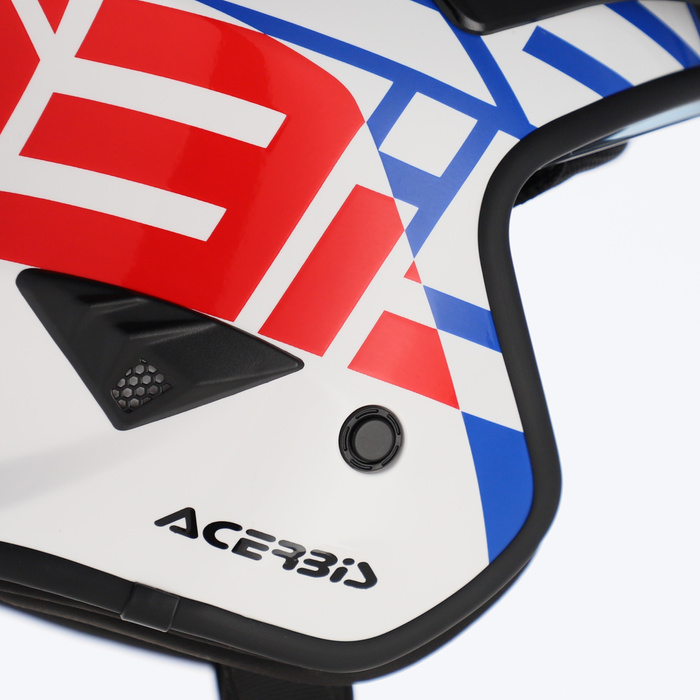 Kask Acerbis JET ARIA GRAPHIC Skuter Trial biał-czerw-nieb