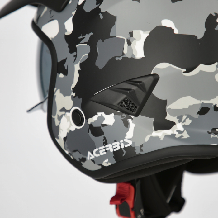 Kask Acerbis JET ARIA homologation 22-06 SPORT Skuter Trial biał-czerw-nieb