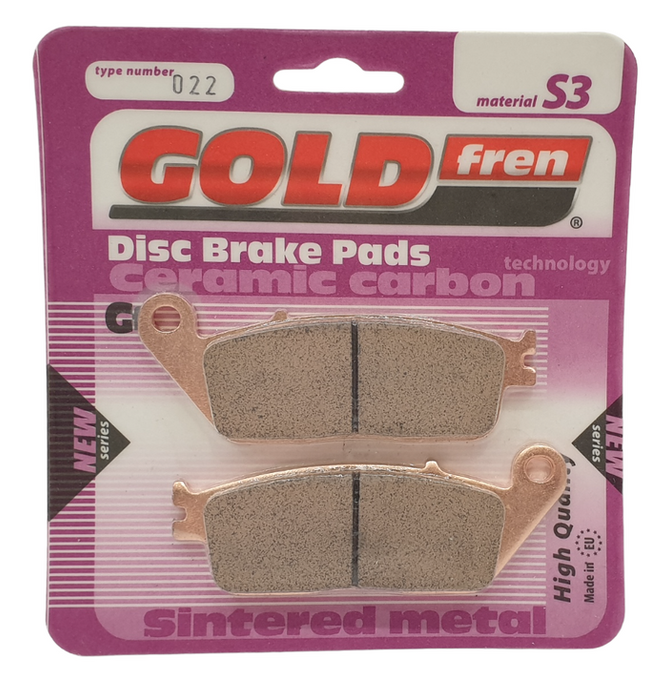 KH142 Bremsbeläge  GOLDfren 022 Ersatz: SBS 627,654, EBC FA142, Ferodo FDB 570