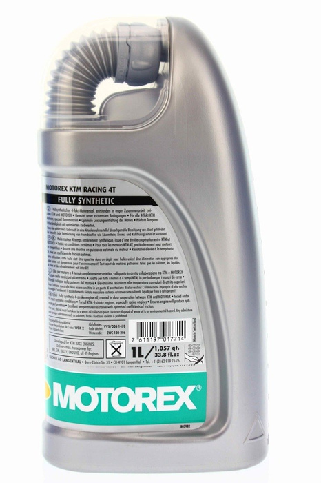 Motorex Racing 4T 20W/60 1L Motoröl Recomended by Renn Hochleistungsöl
