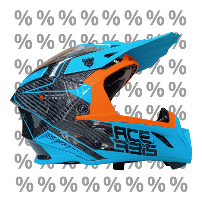 Kask Acerbis Steel Carbon z małą wadą lakierniczą S Cross Enduro