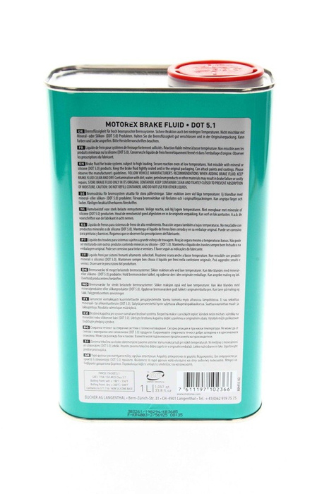 Motorex BREMSFLÜSSIGKEIT DOT 5.1 1L >180 °C 