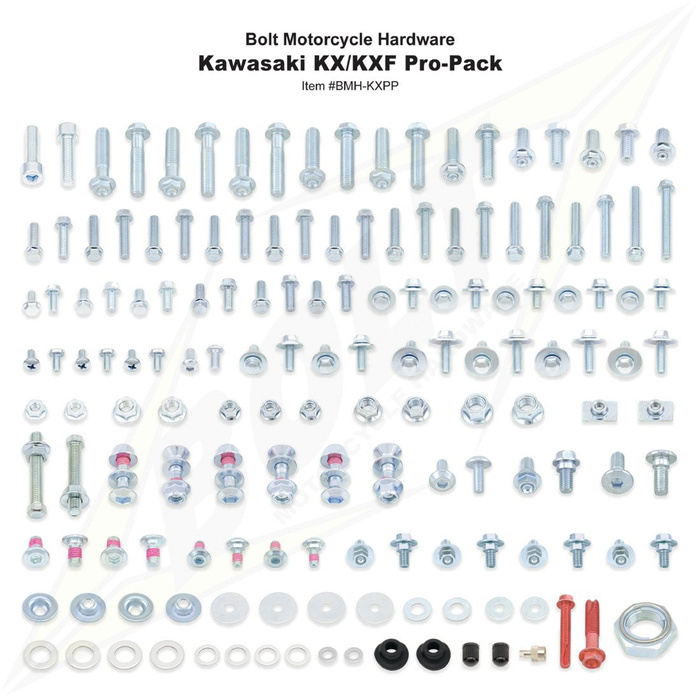 BOLT Pro Pack Schrauben Satz Schraubenkit für Kawasaki KX / KXF made in USA