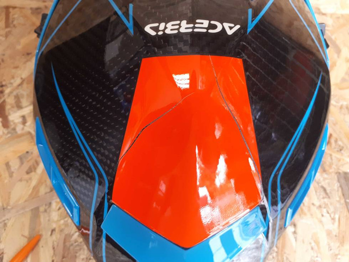 Kask Acerbis Steel Carbon z wadą lakierniczą S Cross Enduro